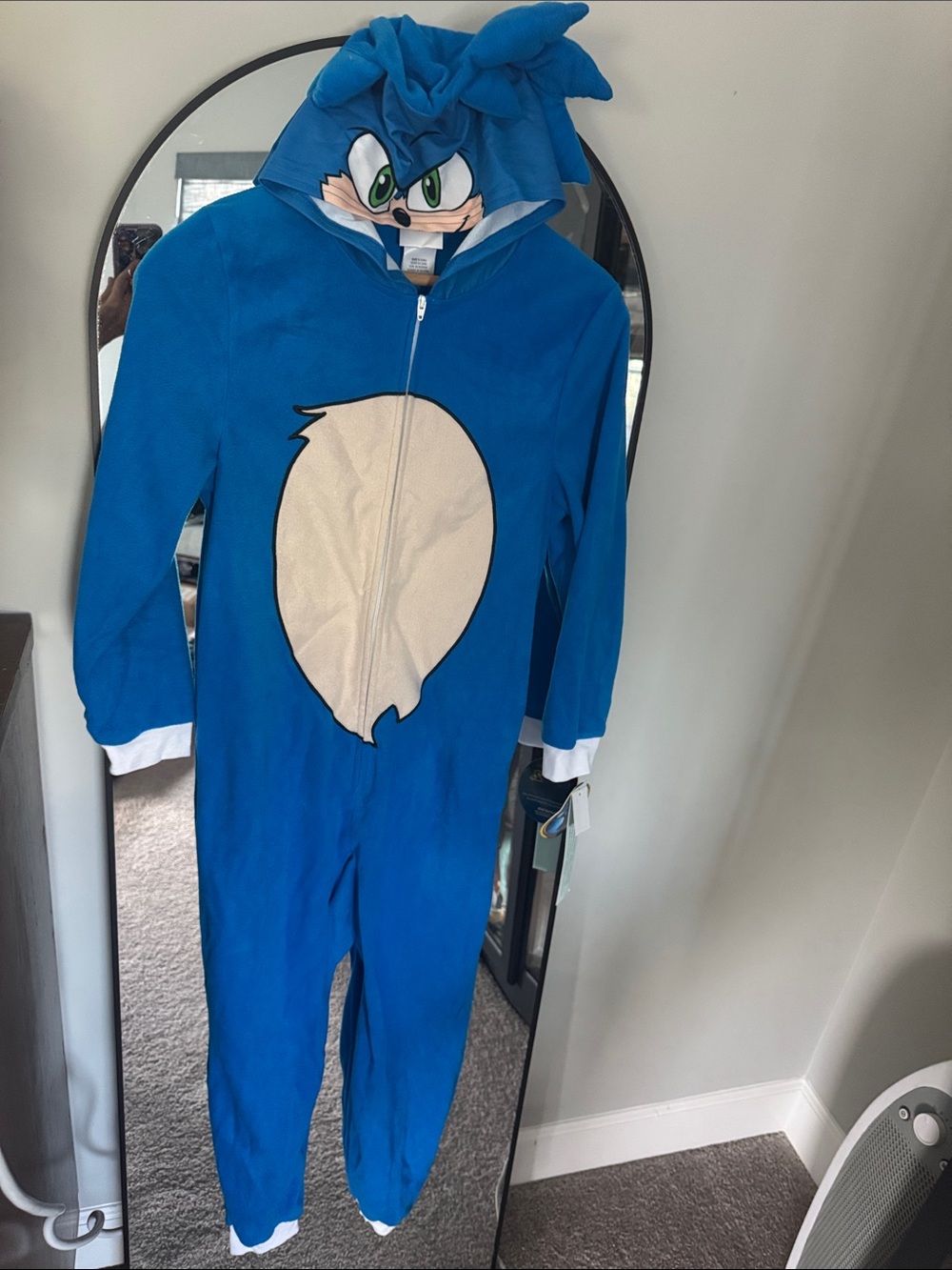 Komar Kids Blue Character Hooded One-Piece Footie with Cream Belly